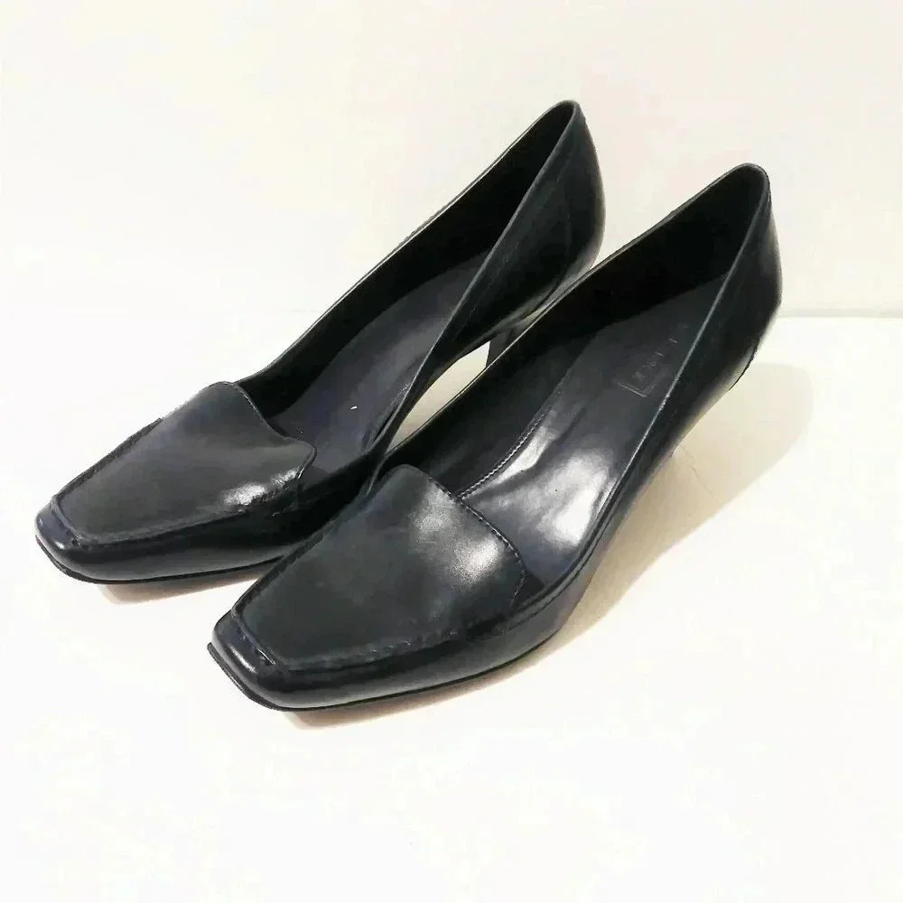 M. Patrick‎ Dark Teal Leather Pumps Heels 8.5M